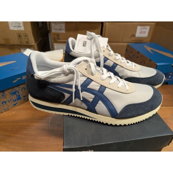 Onitsuka Tiger New York Sneakers Grey Navy Size 11 - Picture 2 of 10